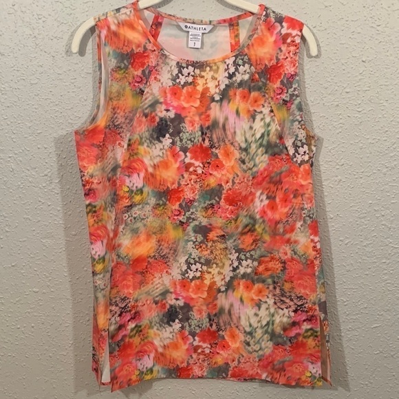 Athleta‎ Zephyr Refined Tank, Renewed Bloom Spring Pink, Size S NWT #798902 - Picture 5 of 14
